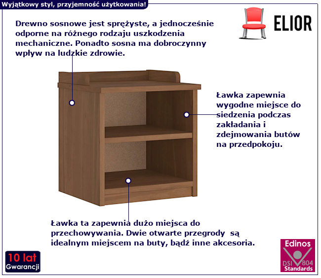 Ławka do przedpokoju Marsa