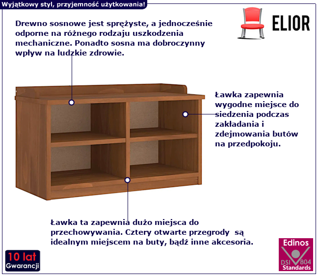 Ławka do przedpokoju Portivo