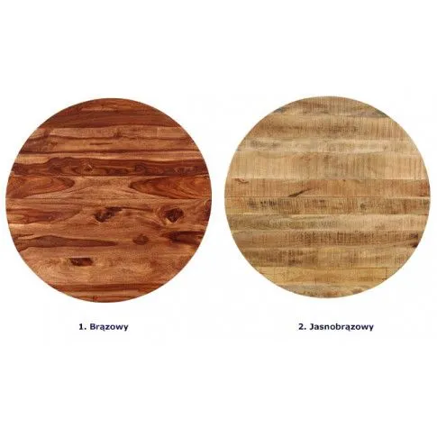 Zdjęcie stół okrągły industrialny Amurro brązowy | Edinos.pl