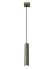 Oliwkowa pojedyńcza lampa wisząca - M057 - Kejo w sklepie Edinos.pl