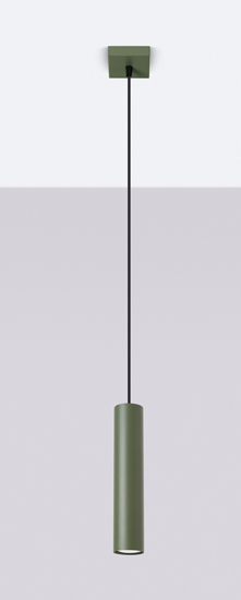 Oliwkowa lampa wiszaca tuba M057