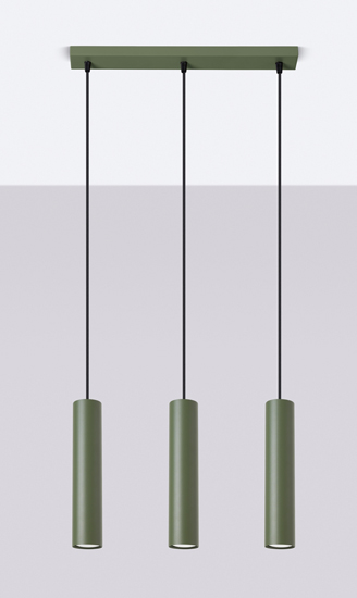 Oliwkowa lampa wiszaca tuba M059