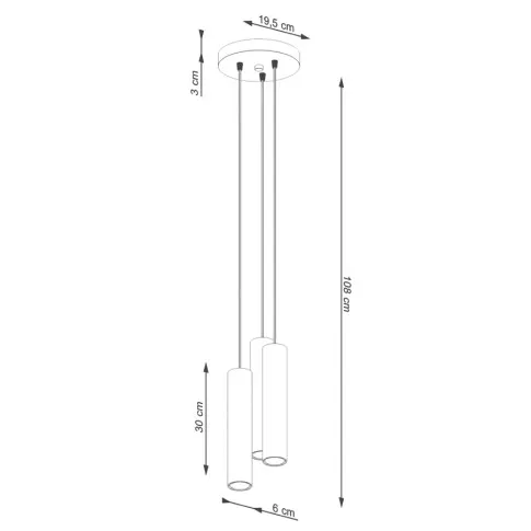 Oliwkowa lampa wymiary M060 Kejo