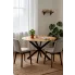 Fotografia Stół okrągły w stylu loft do kuchni Amurro – jasnobrązowy z kategorii Stoły