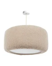 Elegancka okrągła lampa beżowa 40 cm - M062-Mofo w sklepie Edinos.pl