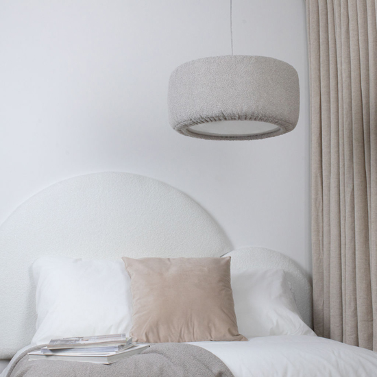 wizualizacja lampy szarej do salonu M061