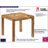 Tradycyjny stolik z drewna sheesham Warnes 2X ukazany na infografice