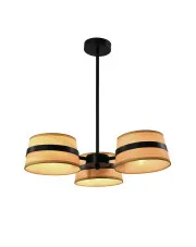 Czarna lampa sufitowa z 3 kloszami - M075-Daly w sklepie Edinos.pl