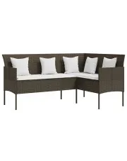 Narożna sofa ogrodowa brązowa - Lumbra w sklepie Edinos.pl