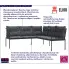 Brenno czarna sofa ogrodowa