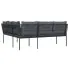 Brenno sofa z poduszkami antracytowymi