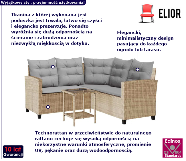 Zestaw mebli ogrodowych Ognis