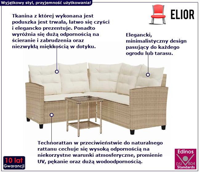 Zestaw mebli ogrodowych Ognis