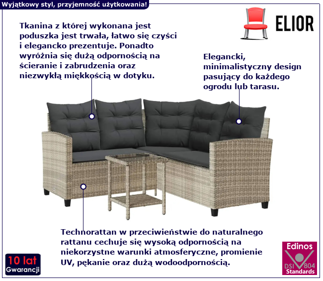 Zestaw mebli ogrodowych Ognis