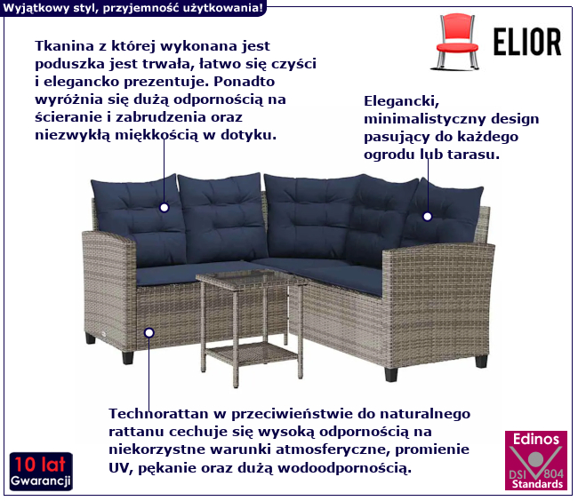 Zestaw mebli ogrodowych Ognis