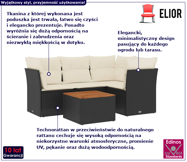 Zestaw mebli ogrodowych Palvis