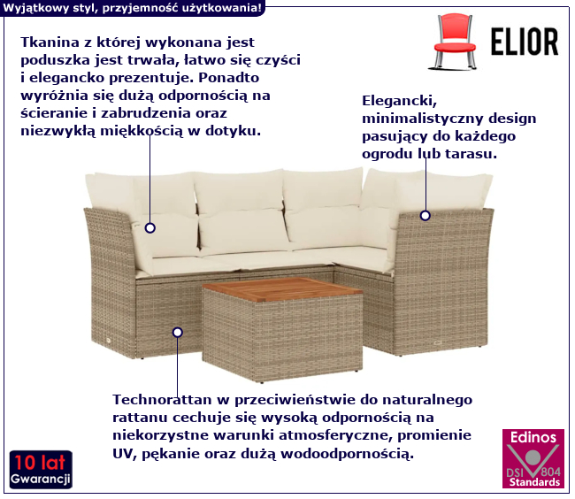 Zestaw mebli ogrodowych Palvis