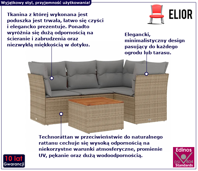 Zestaw mebli ogrodowych Palvis