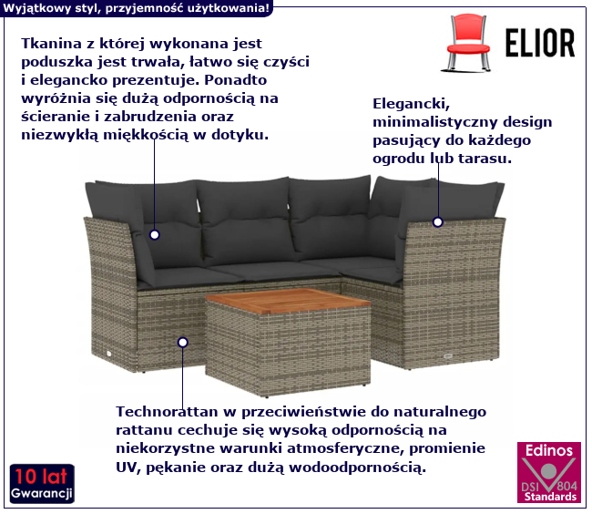 Zestaw mebli ogrodowych Palvis