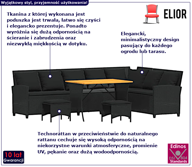 Zestaw mebli ogrodowych Zenara