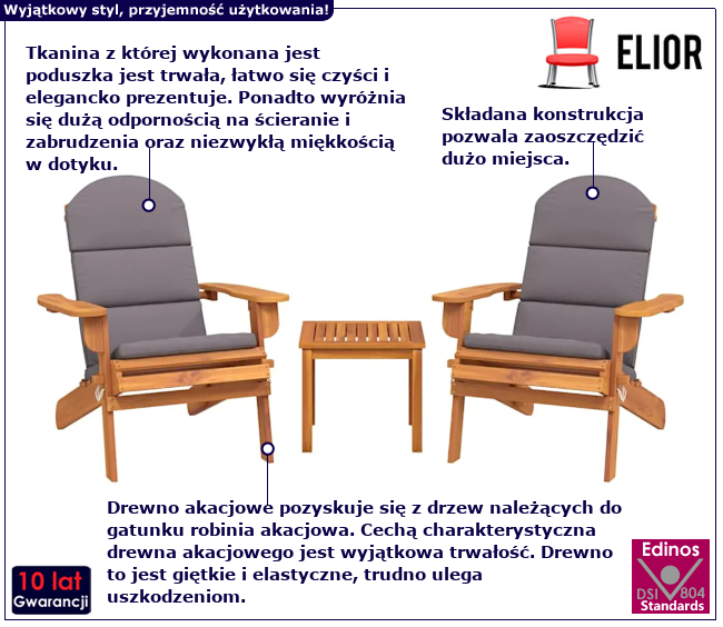 Zestaw mebli ogrodowych Pyros