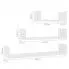Szczegółowe zdjęcie nr 7 produktu Zestaw białych półek ściennych - Dunan 3X