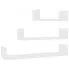 Zdjęcie produktu Zestaw białych półek ściennych - Dunan 3X.
