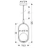 wymiary wiszacej srebrnej lampy M081