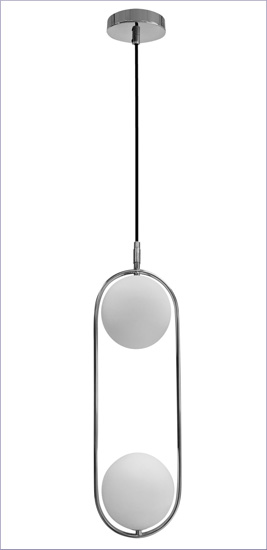 Nowoczesna lampa wisząca srebrna - F431-Mavis