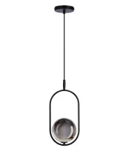 Czarna lampa wisząca z grafitowym kloszem - M083-Indgam w sklepie Edinos.pl