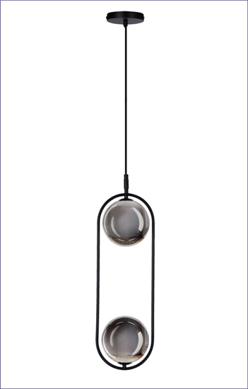 Nowoczesna lampa wisząca czarna - M081-Indgam