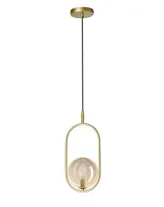 Miedziana pojedyńcza lampa wisząca -M083-Indgam w sklepie Edinos.pl