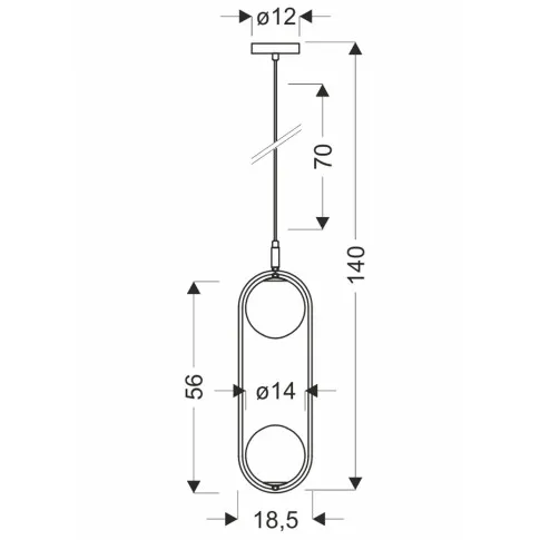wymiary lampy M081