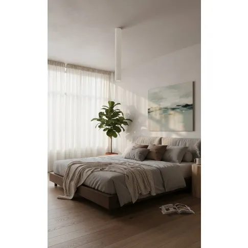 Ryflowana lampa wisząca beżowa 60cm   D295 Melson