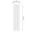 wymiary loftowej czarnej lampy D293