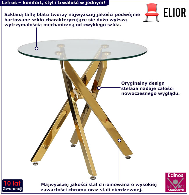 Szklany stolik kawowy Tumlis