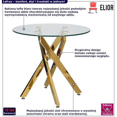 Szklany stolik kawowy Lefrus