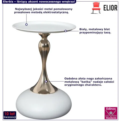 Stolik kawowy glamour Elebris
