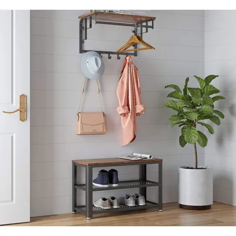 Szczegółowe zdjęcie nr 7 produktu Loftowa szafka na buty z 2 półkami - Helior 21X