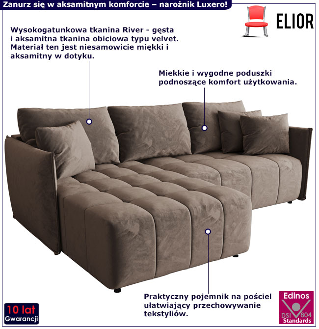 Rozkładana sofa Moreli cappuccino