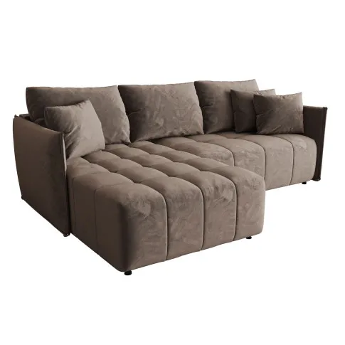 Sofa rozkładana z pojemnikiem na pościel Luxero cappuccino