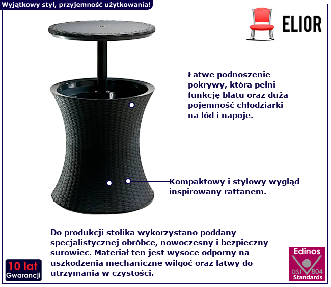 Stolik barowy Norvo