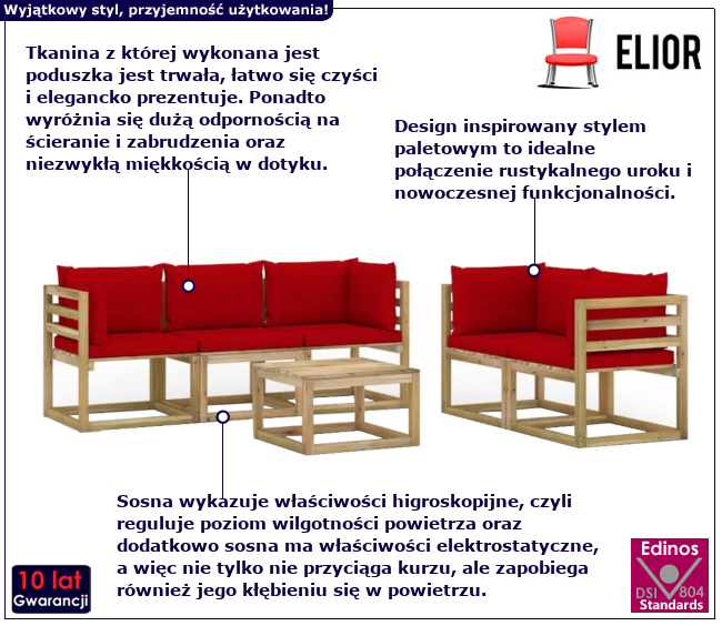 Zestaw mebli ogrodowych Vinatis