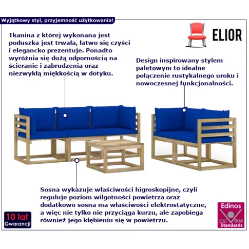 Vinatis ciemnoniebieski zestaw ogrodowy