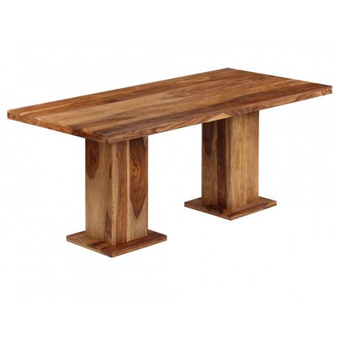 Brązowy stół Kemon z trwałego drewna sheesham 