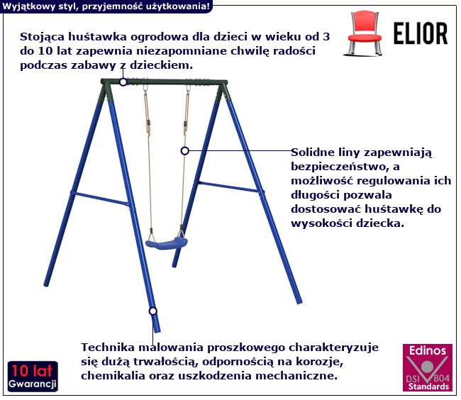 Huśtawka ogrodowa Tamari dla dzieci