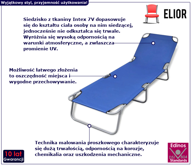 Leżak ogrodowy Elsa