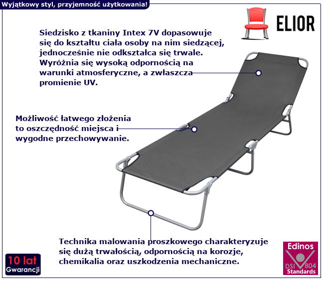 Leżak ogrodowy Dezzo