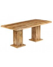 Jasnobrązowy stół z drewna mango – Kemon  w sklepie Edinos.pl