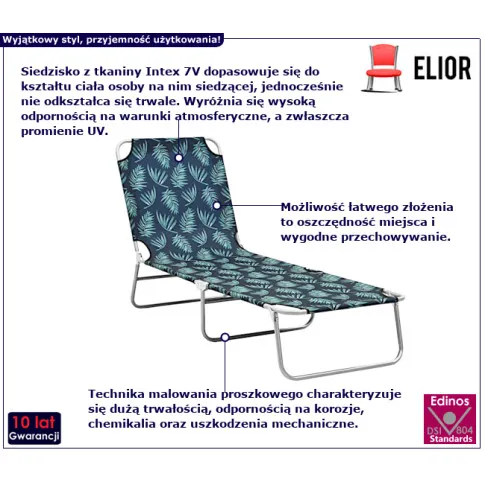 Havero leżak ze wzorem w liście
